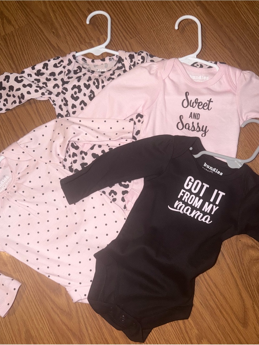 Baby Girls 4-Pack One-Piece Bodysuits - Pink & Black